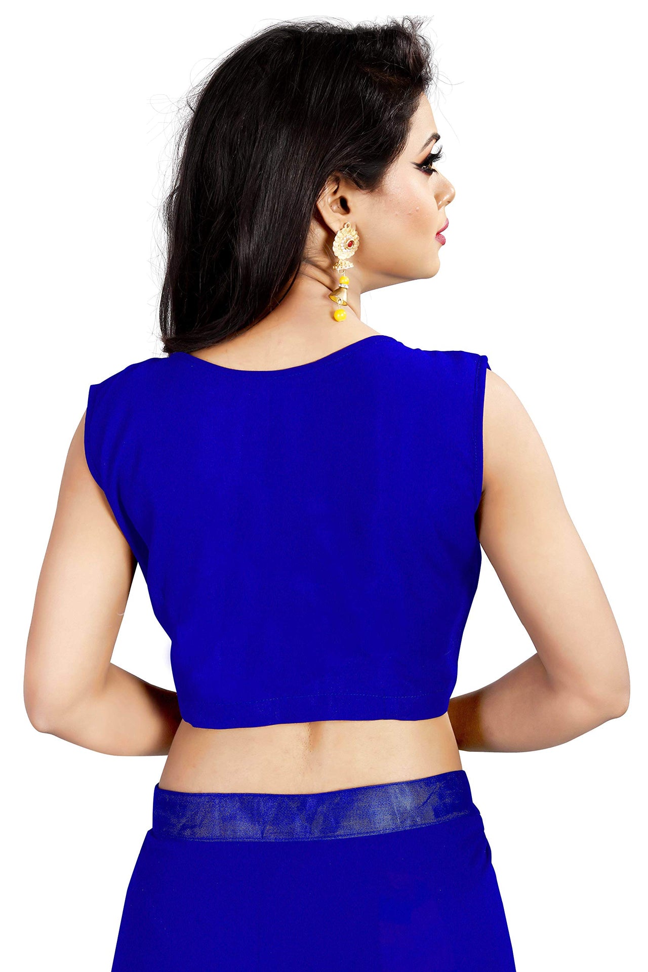 Anjaneya Sarees Women's  Georgette Saree With Blouse Piece