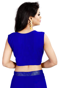 Anjaneya Sarees Women's  Georgette Saree With Blouse Piece