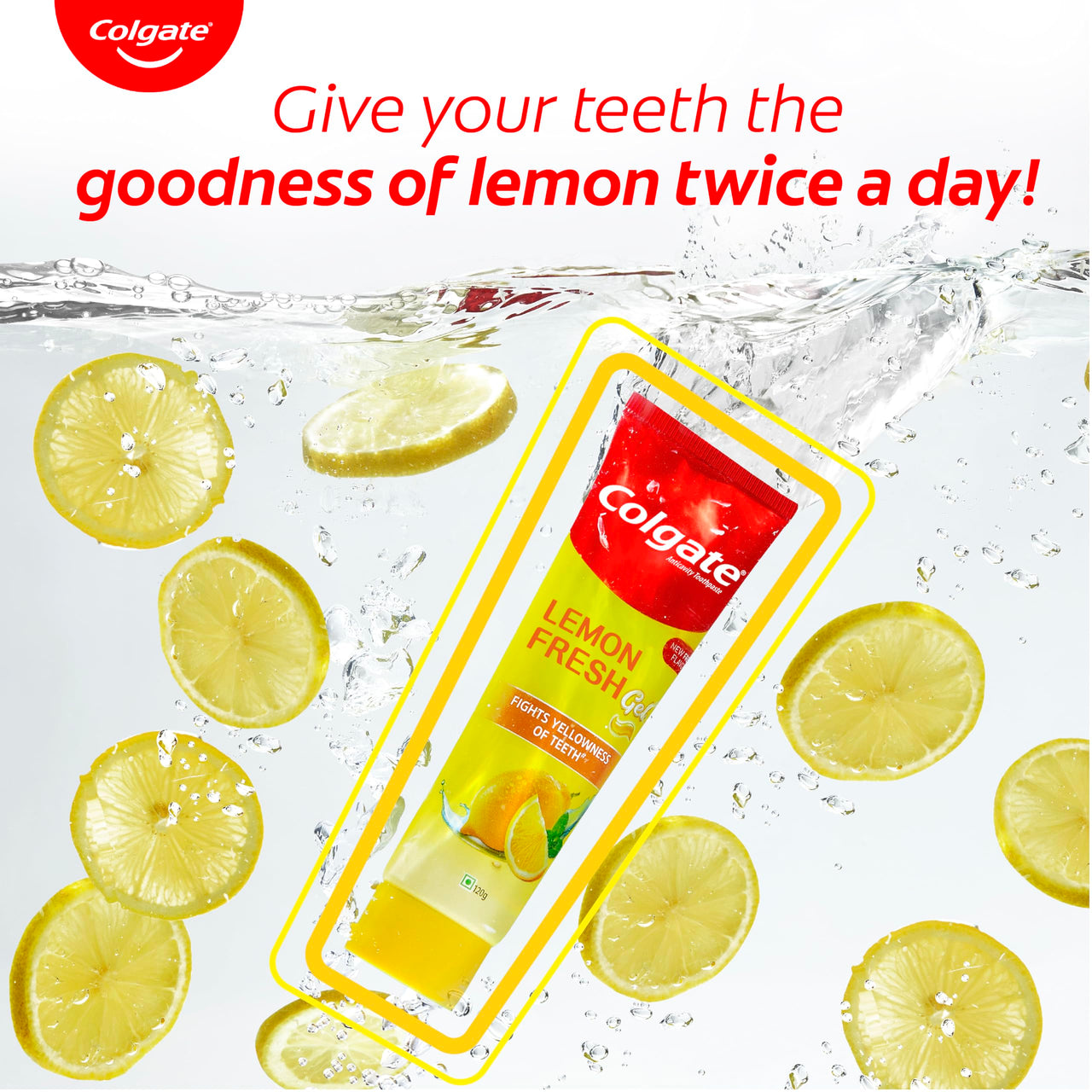 Colgate Lemon Fresh Gel Toothpaste, Fights Yellowness of Teeth, Freshens Breath, Anticavity Fluoride Toothpaste, Enamel-Safe (240gm)