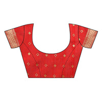 AKHILAM Women's  Banarasi silk woven Design Saree with Unstitched Blouse Piece(GNG220_QL_Parent)