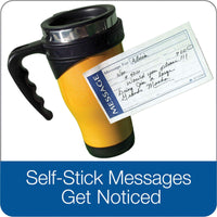 Adams Write 'N Stick Message Pad, 2-Part, Carbonless, Blue, 5-1/4