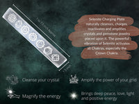 Selenite Crystal Charging Plate For Crystals And Healing Stones, 7.5
