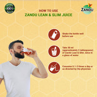 Zandu Lean & Slim Juice 500ml| With Honey & Apple Cider Vinegar, Helps Maintain Healthy Weight & Boosts Metabolism | 100% Ayurvedic and Natural