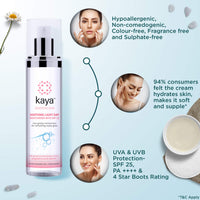 Kaya Clinic Soothing Light Day Moisturizer With SPF25, Non-Greasy Daily Cream, Color, Sulfate, & Fragrance Free, Hypoallergenic for Sensitive Skin, 50ml