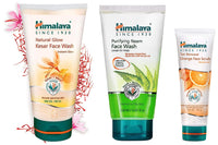 Himalaya Tan Removal Orange Face Scrub, 100g & Himalaya Herbals Purifying Neem Face Wash, 150ml & Himalaya Natural Glow Kesar Face Wash, 150ml