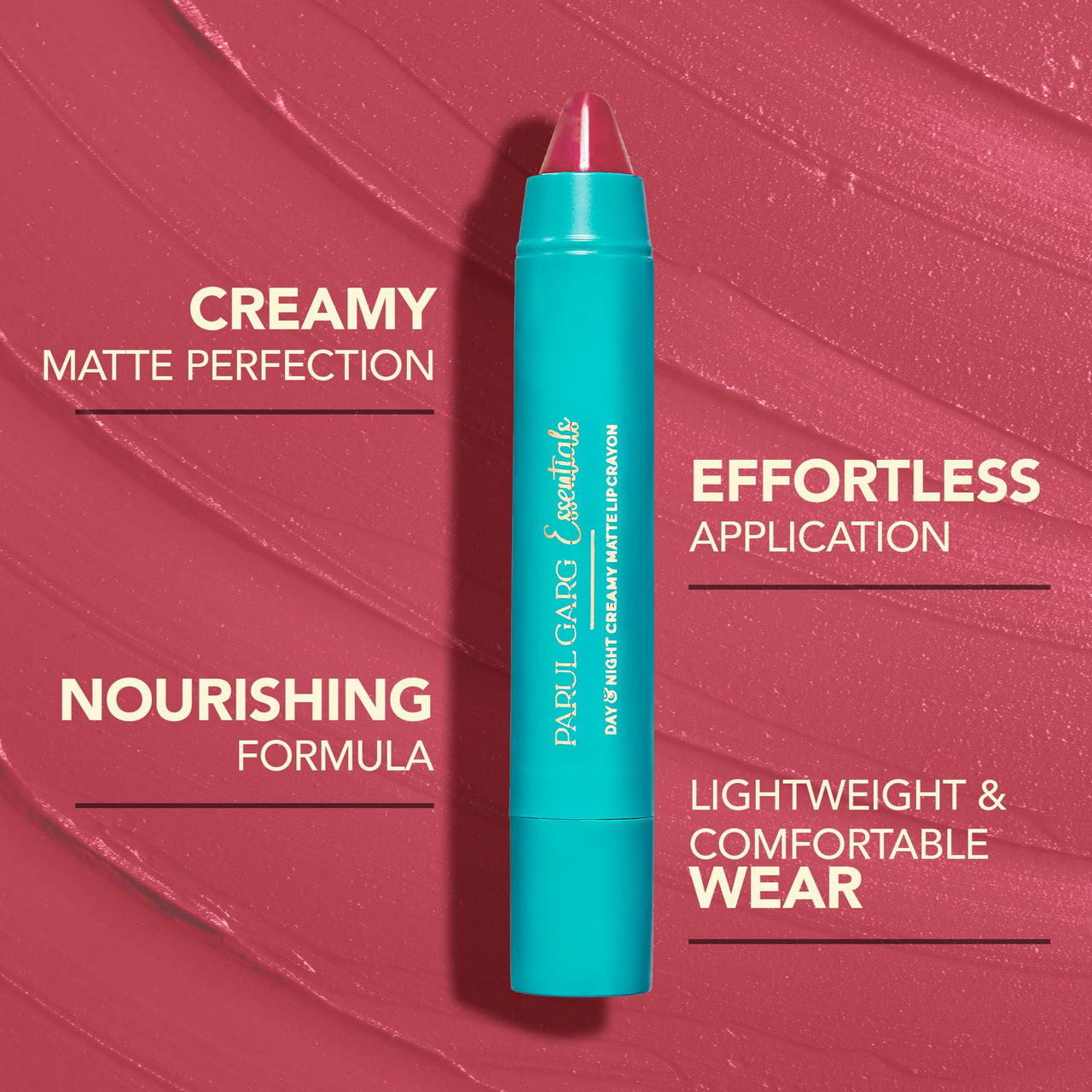Parul Garg Beauty Creamy Matte Lip Crayon | Soft Matte & Hydrating Formula with Almond Oil & Vitamin E | Rich Pigment & Comfortable Wear | 100% Vegan (Queen 79)