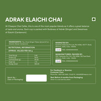 Chaayos Adrak Elaichi Tea (Ginger and Cardamom) - Premium Desi Chai Patti for Authentic Masala Flavour | Immunity Booster- 200g [100 Cups]