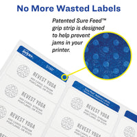 Avery Print-to-The-Edge Printable Address Labels with Sure Feed, 1-1/4