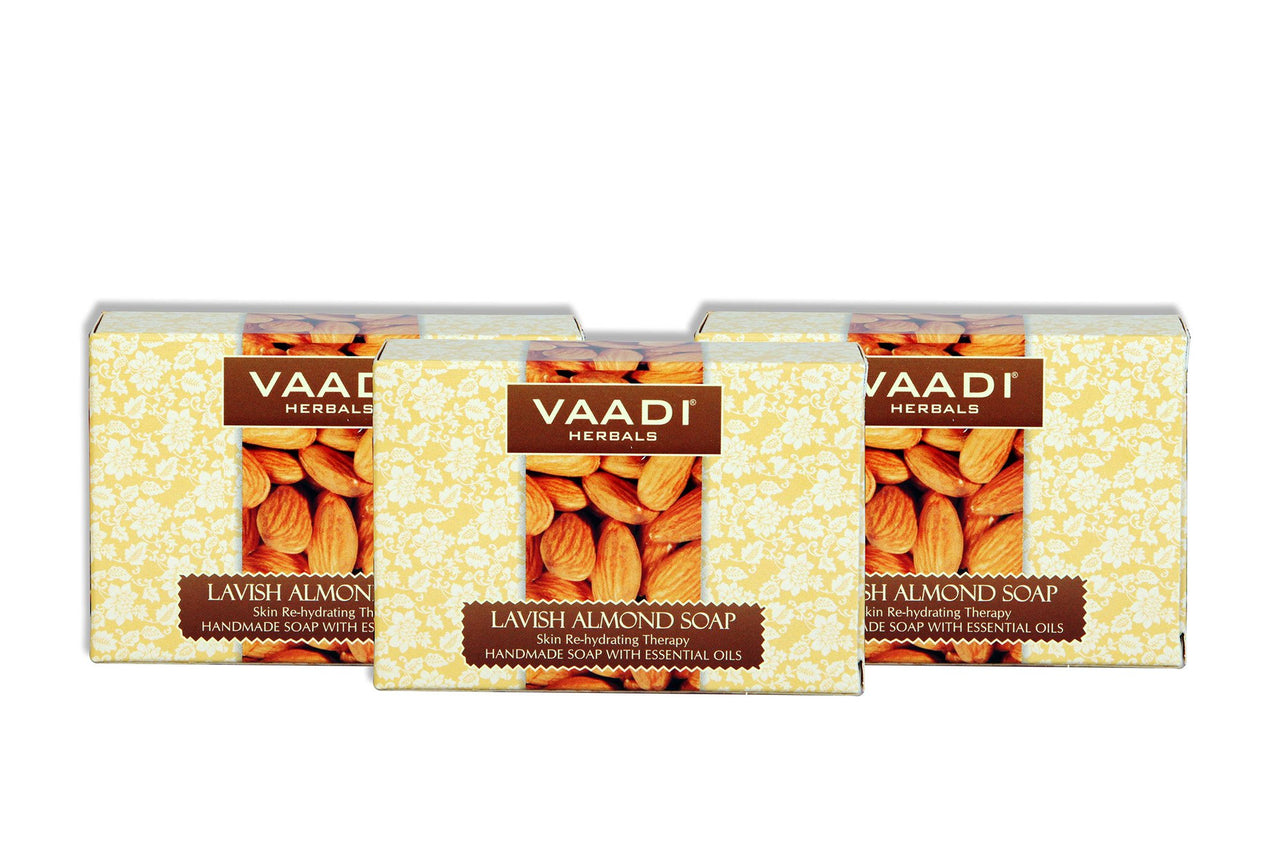 Vaadi Herbals Lavish Almond Soap, 75gms x 3