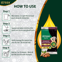 Streax Insta Shampoo Hair Colour for Men & Women, Burgundy, 18ml (Pack of 8) | Enriched with Almond Oil & Noni Extracts | Long-Lasting Instant Colour