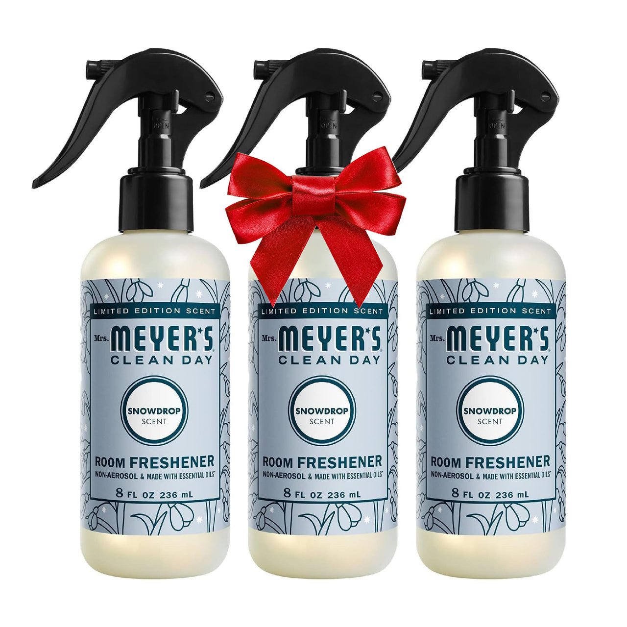 MRS. MEYER's CLEAN DAY Room and Air Freshener Spray, Non-Aerosol Spray Bottle Infused with Essential Oils, Lemon Verbena, 8 fl. oz - Pack of 3 8 Fl Oz (Pack of 3)