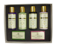 Khadi Natural Gift Box with Rose Water Soap, Aloe Vera Soap, Shikakai Cleanser, Green Tea & Aloe Vera Conditioner, Lavender & Ylang Ylang Body Wash & Rose & Honey Moisturizer | All Skin & Hair Types | Set of 6