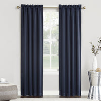 Sun Zero Easton Energy Saving Blackout Rod Pocket Curtain Panel, 40