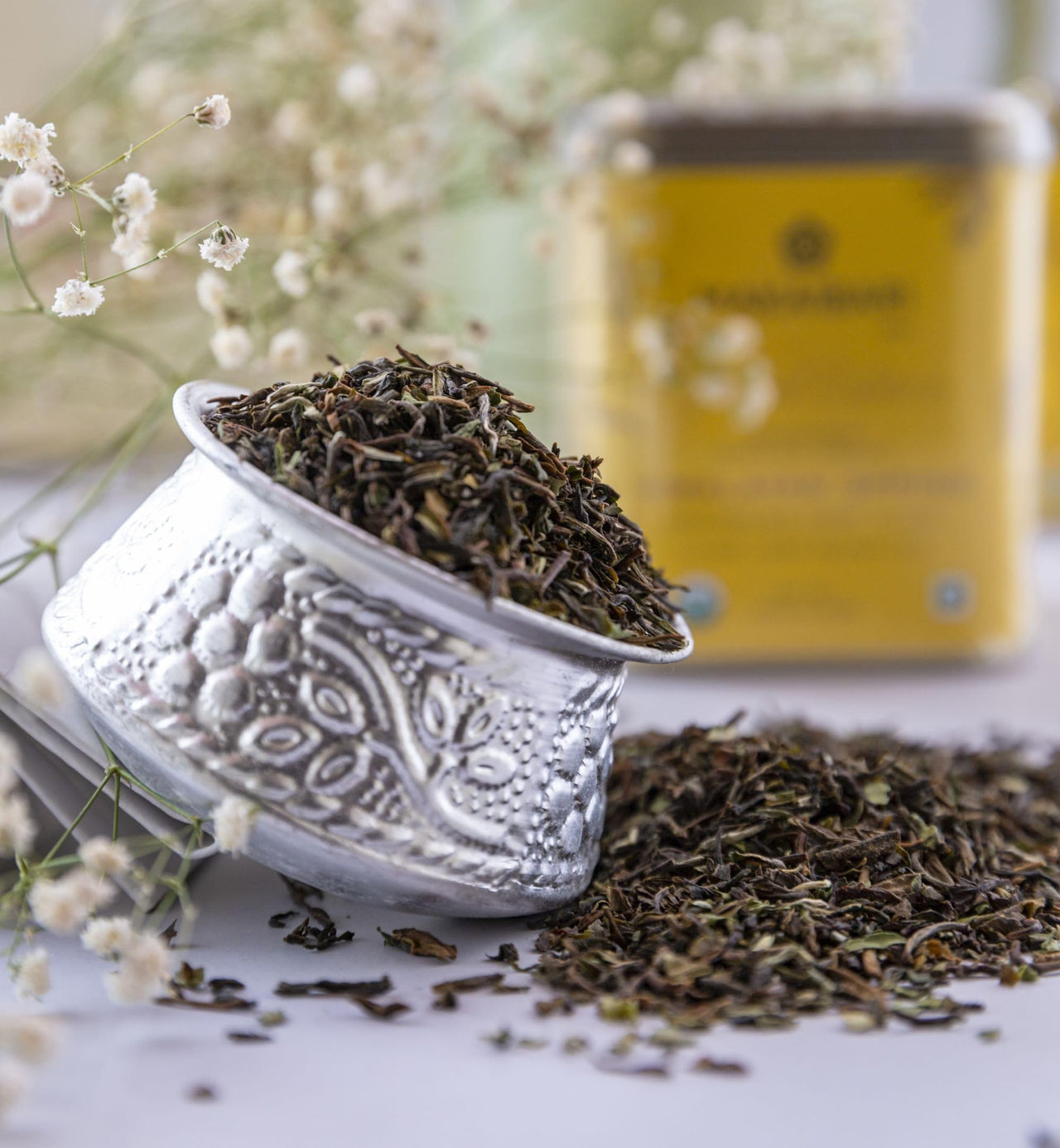 Makaibari Himalayan Spring, Special Edition First Flush Black tea 100 gm Loose Leaf First Flush Black Tea | USDA Organic Certified Darjeeling Black Tea | Single Estate Loose Leaf Tea