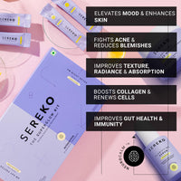 Sereko Advanced Active Vitamin C Skin Regime Kit Combo | 50X Vitamin C Face Moisturiser 50 ml, Clarifying Serum 30 ml & Super Glow Collagen Powder - 30 Sachet x 4g
