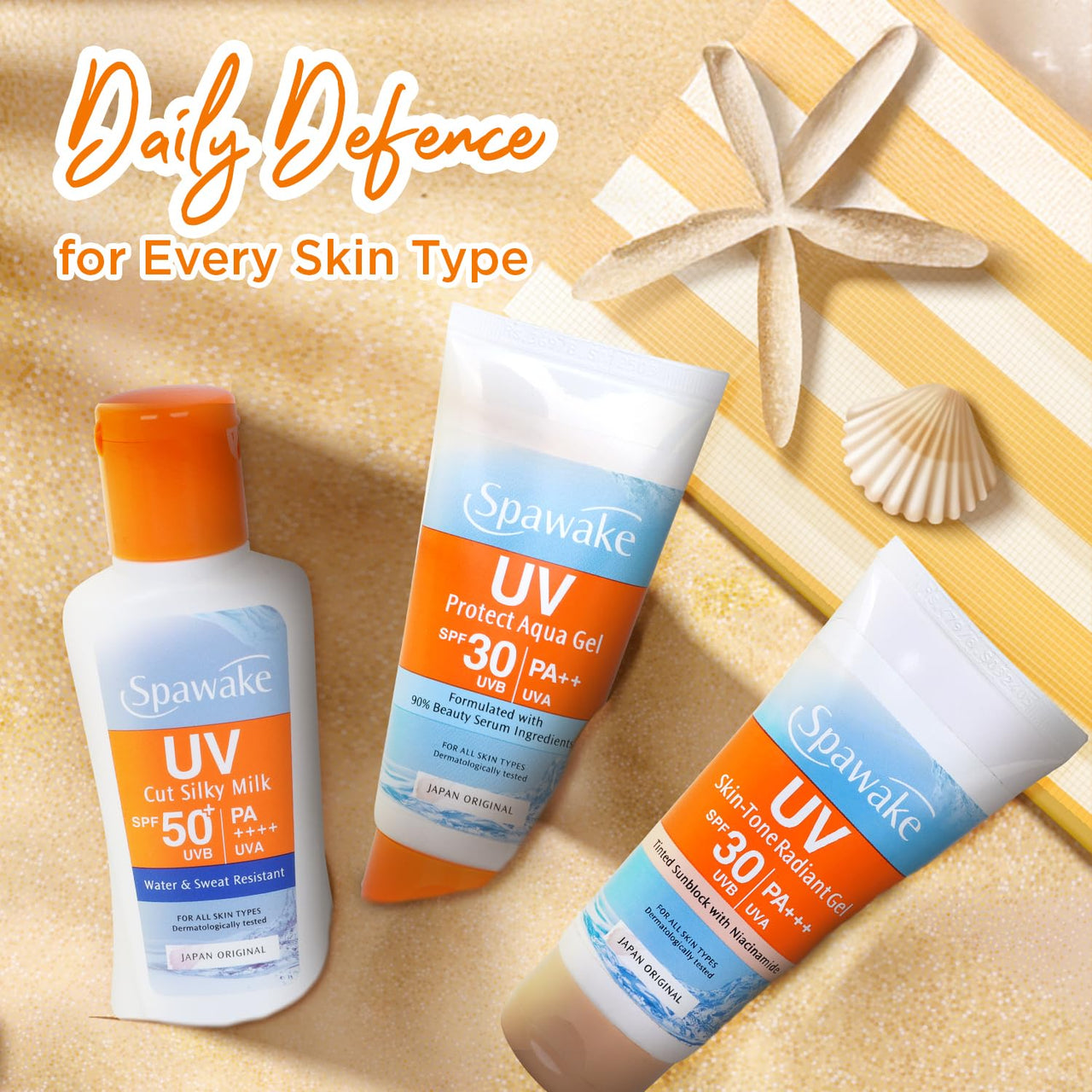 Spawake Protect Aqua Gel SPF 30/PA++| No White Cast, Non-Sticky, Lightweight | Daily Sun Protection for Oily & All Skin Types | Moisturizing & Fast-Absorbing Face Sunscreen