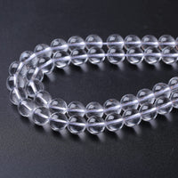 36PCS 10MM Clear White Crystal Quartz Stone Beads Natural Gemstone Bead Crystal Healing Energy Jewelry Making DIY 15 inches