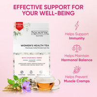 Namhya PCOS PCOD Green Tea | PCOS tea for women | Loaded with Natural Ayurvedic Herbs (Shatavari and Ashoka) for Hormonal Balance & Better Period Cycle 3.53 oz (Unflavoured Tea Bags - 25 Count)
