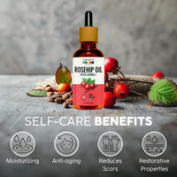 Organix Mantra Rosehip Seed Body Oil for Face Wrinkles, Fine Lines, Under Eye, Curly Hair | 100% Pure, Natural & Cold Pressed Oil, 30ML
