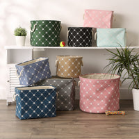 Bone Dry Pet Storage Collection Paw and Bone Print, Large Rectangle, 17.5x12x15, Taupe Trellis