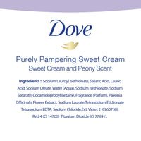 Dove Purely Pampering Beauty Bar for Softer Skin Sweet Cream & Peony More Moisturizing Than Bar Soap 3.75 oz 6 Bars
