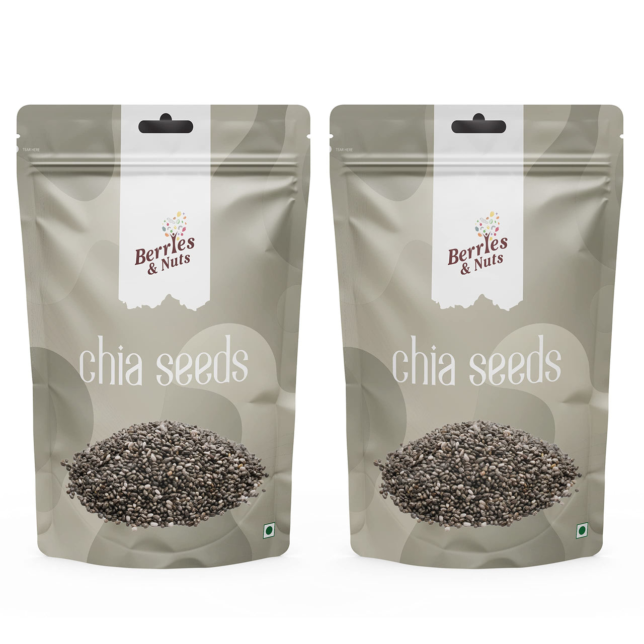 Berries And Nuts Premium Chia Seeds | Raw Chia Seeds | Chia Seed Pouch 200 Grams