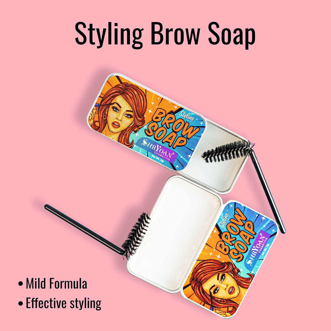 Shryoan Styling Eyebrow Soap Kit, Brow Styling Soap, Long Lasting Waterproof Smudge Proof Eyebrow Styling Pomade for Natural Brows Pack of 1 (10 gm)