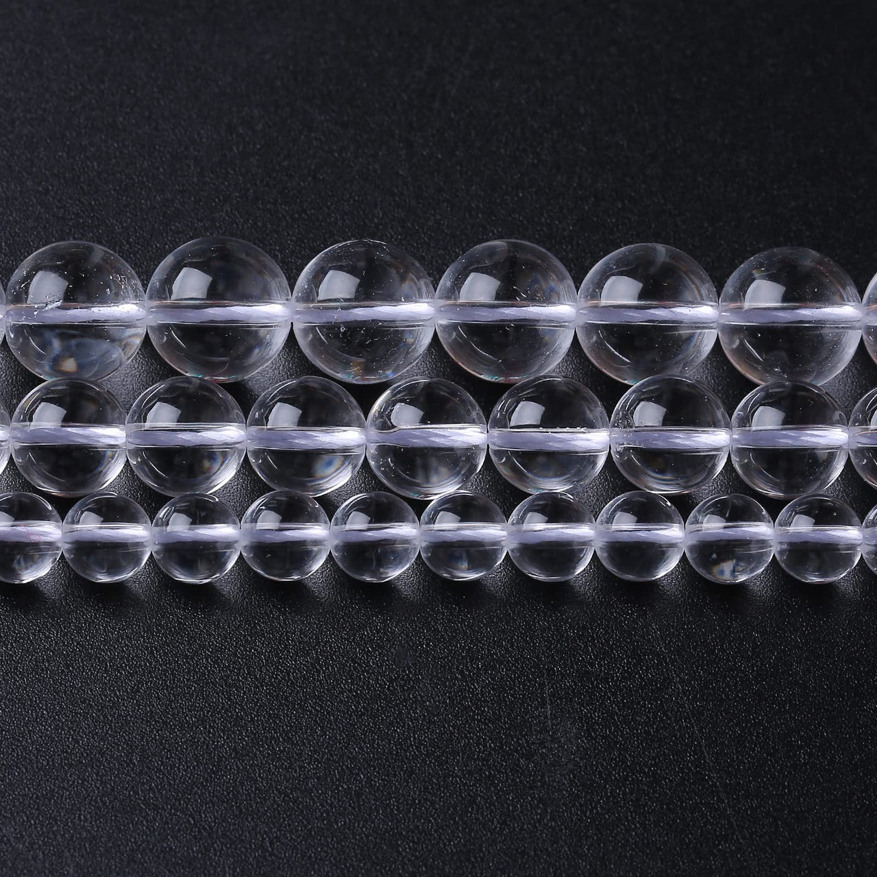 36PCS 10MM Clear White Crystal Quartz Stone Beads Natural Gemstone Bead Crystal Healing Energy Jewelry Making DIY 15 inches