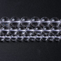 36PCS 10MM Clear White Crystal Quartz Stone Beads Natural Gemstone Bead Crystal Healing Energy Jewelry Making DIY 15 inches