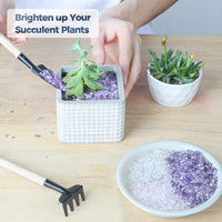 T4U Tumbled Chips Stones Crushed Crystal Quartz 2 LB, Irregular Shaped Gravels Pebble Healing Stones, DIY Smoothed Rock for Potted Plant,Resin Art,Vase Fillers Aquarium Gravel Rocks (Amethyst) #1 - Amethyst