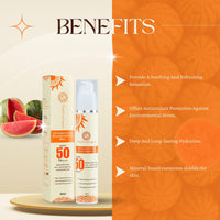 SOPHISTIQUE Hydrating Sunscreen Gel SPF 50 PA+++ for Oily Skin, UVA+UVB Protection, Oxybenzone Free, Water Resistant, Dermatologically Tested, Sunscreen SPF50 for Dry & Combination Skin, 50 m, Pack of 1