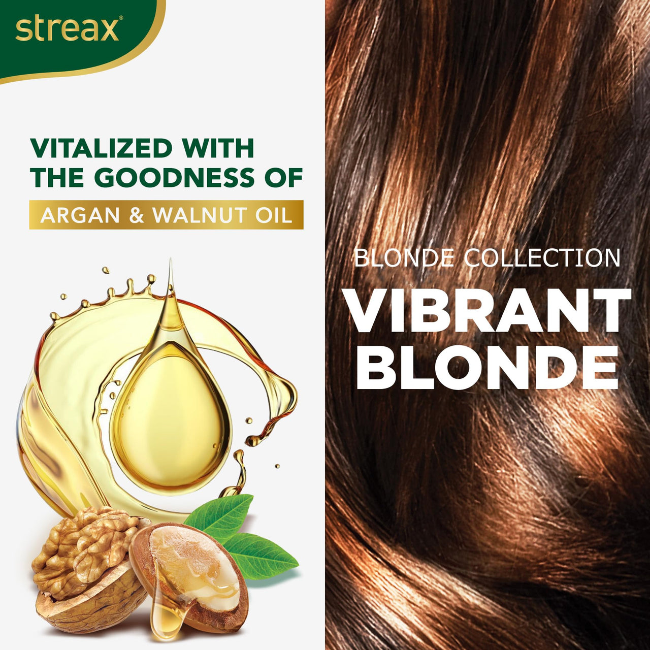 Streax Contains Walnut & Argan Oil, Shine On Conditioner, Longer Lasting Highlights For Unisex, 20ml + 20g - Vibrant Blonde