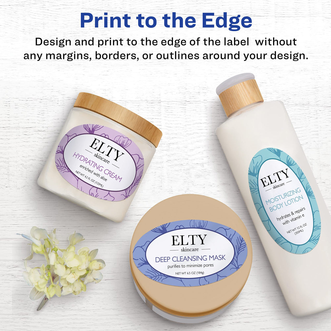 Avery Printable Blank Oval Labels, 1.5" x 2.5", Glossy White, 180 Customizable Labels (22804) Pack of 180