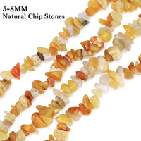 456 PCs Natural Chip Stone Beads, 5-8mm Irregular Multicolor Gemstones Loose Crystal Healing Yellow Aventurine Rocks with Hole for Jewelry Making DIY Crafts