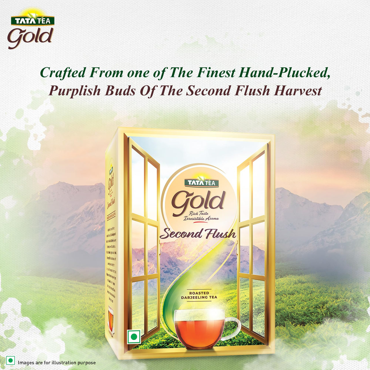 Tata Tea Gold Second Flush Roasted Darjeeling Tea, 250g, Smoky Aroma & Fruity Muscatel Flavour