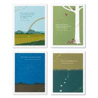 Compendium Positively Green 4-Pack of Pet Sympathy Cards – Assorted (Four Different Designs, One Card Each, with Envelopes) Pet Sympathy - Assorted Pack