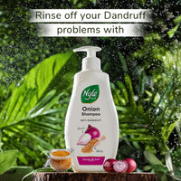 Nyle Naturals Onion Anti-Dandruff Shampoo, With Onion and Fenugreek, Gentle & Soft Shampoo, pH Balanced and Paraben Free, For Men and Women, 800ml