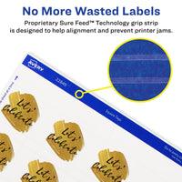 Avery Printable Blank Square Gift Tags with Sure Feed, 1.5