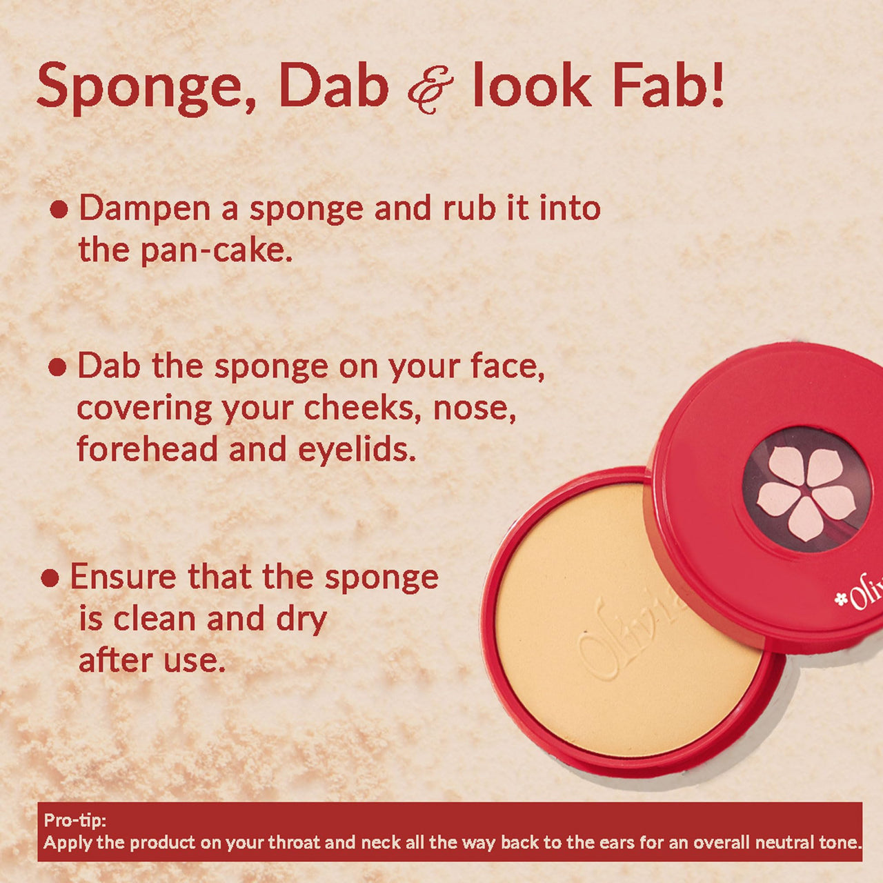 Olivia 100% Waterproof Pan Cake, Cream Concealer Pan cake, Makeup Base For Long-lasting Look | Weightless Natural Glow for Daily Use | Soft Velvety Finish | Face Makeup - 30g (NAT - 2)