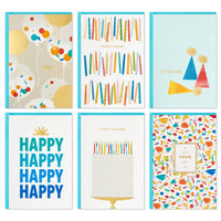 Hallmark Birthday Cards Assortment, 36 Cards with Envelopes (Party Time) Party Time