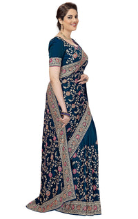 PANASH TRENDS Women's  Banarasi Barfi Silk Saree With Blouse Piece