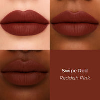 LoveChild Masaba Blurring Lip Tint, Swipe Red (Reddish Pink), Lightweight, Velvety Matte Finish, Hydrating Lip Color with Hyaluronic Acid, Squalane & Shea Butter, For All Indian Skin Tones, 8ml
