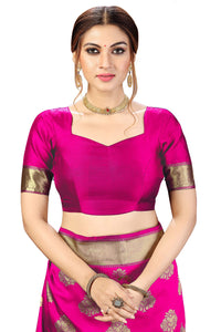 PANASH TRENDS Women's  Kanchipuram Banarasi Art Silk Saree with Blouse Piece