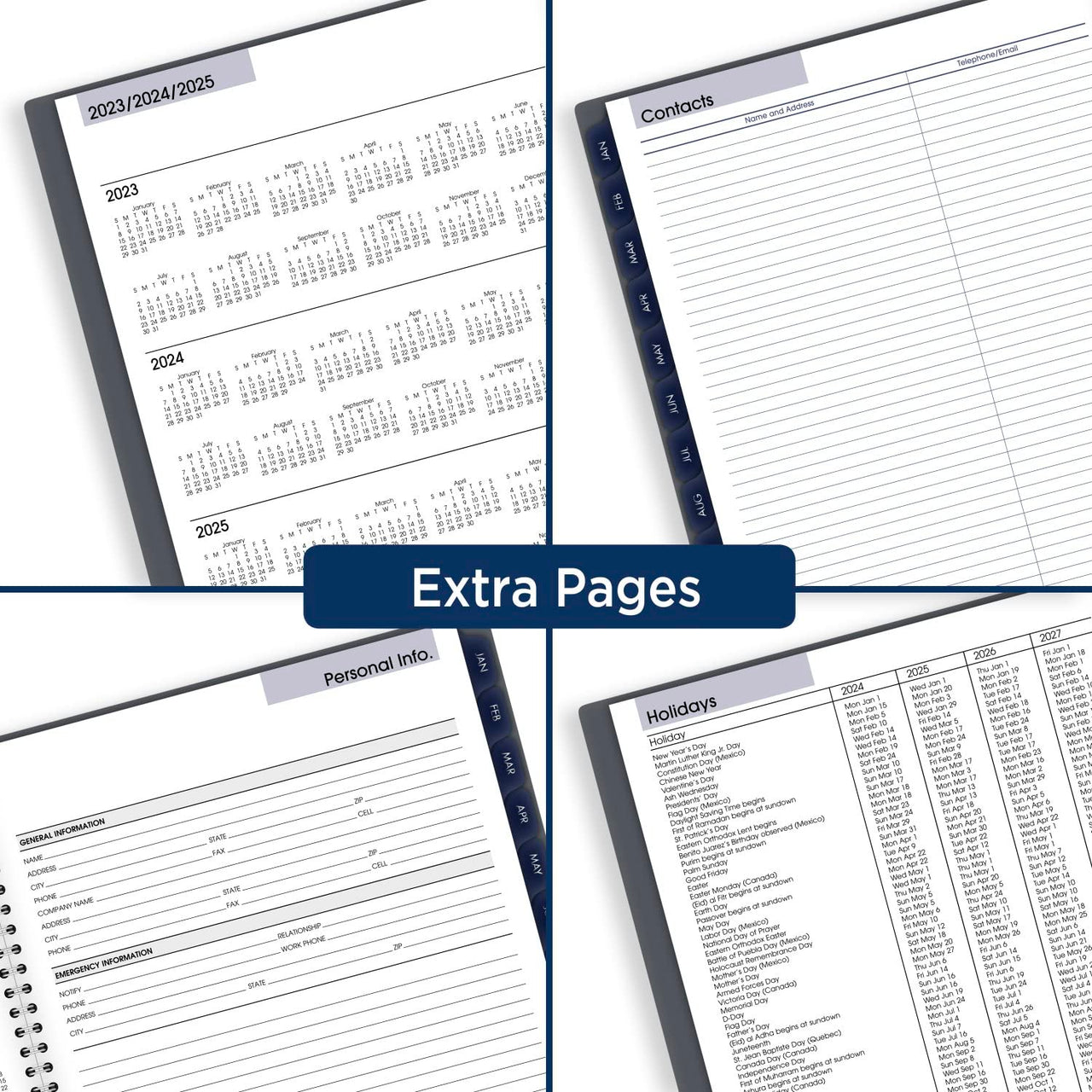 AT-A-GLANCE 2024 Monthly Planner, DayMinder, 8-1/2" x 11", Large, Gray (GC4700724) 2024 New Edition