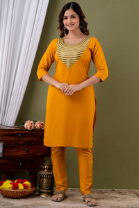 LookMark Womens Cotton Rayon Kurta and Pant Set with Dupatta