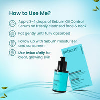 SEBUM 10% Niacinamide Serum with Salicylic Acid for Oily & Acne-Prone Skin | Controls Oil, Clears Acne & Blemishes | Lightweight, Fast-Absorbing | Dermatologically Tested | Men & Women | 30ml