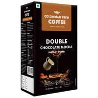 Colombian Brew Double Chocolate Mocha Instant Coffee, No Sugar, 50g (Hot & Cold Coffee)
