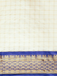 Satrani Women's Poly Silk Woven Saree With Unstitched Blouse Piece