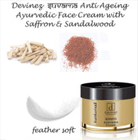 Devinez Ayurvedic Anti Ageing Saffron & Sandalwood Face Cream For Skin Firming, 50 Gm