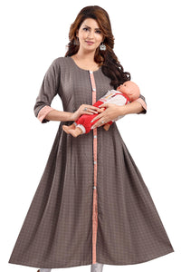 Priscilla RAYON COTTON FEEDING KURTIS FOR WOMEN WITH ZIPPERS 1122